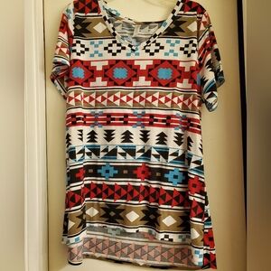 LulaRoe Women's Aztec Print Top